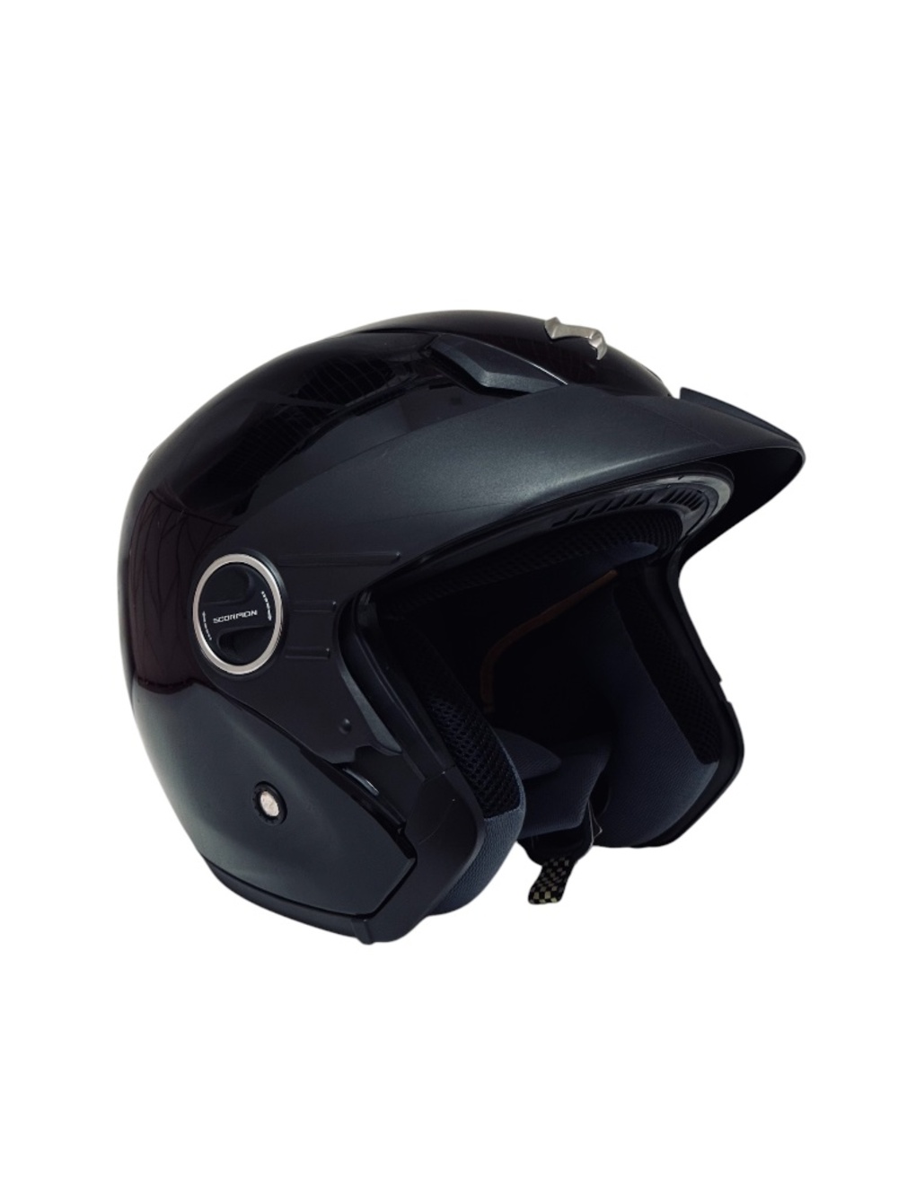 Scorpion EXO 200 Black Open-Face Motorcycle Helmet size Medium unisex